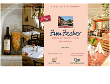 Tablet Screenshot of gasthof-zecher.de